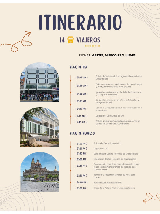 VIAJE AGS-GDL CONSULADO Y CAS