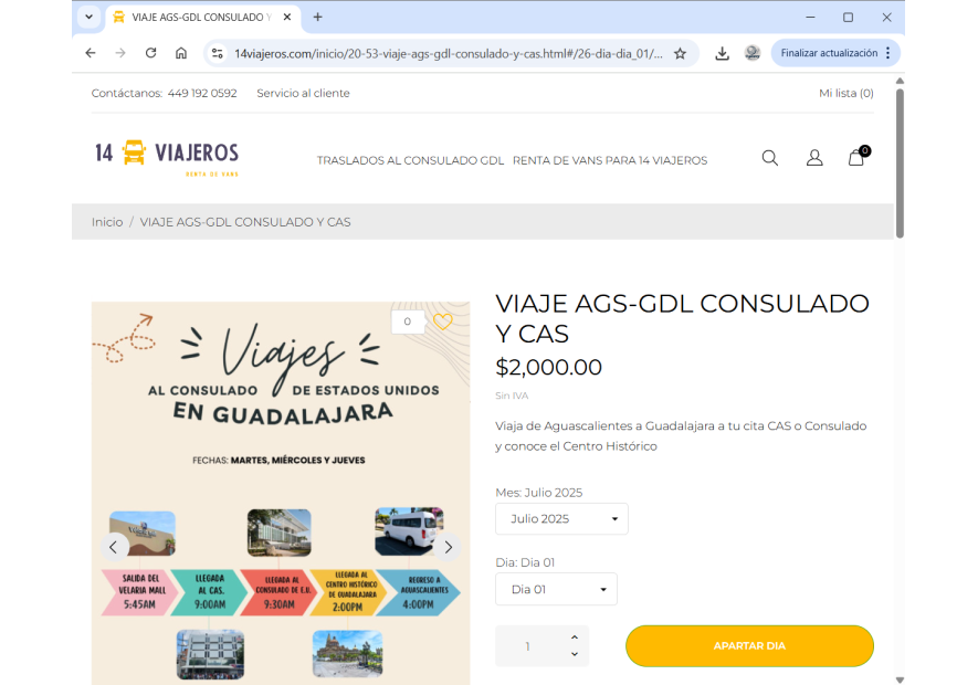 Registro para viajes al consulado